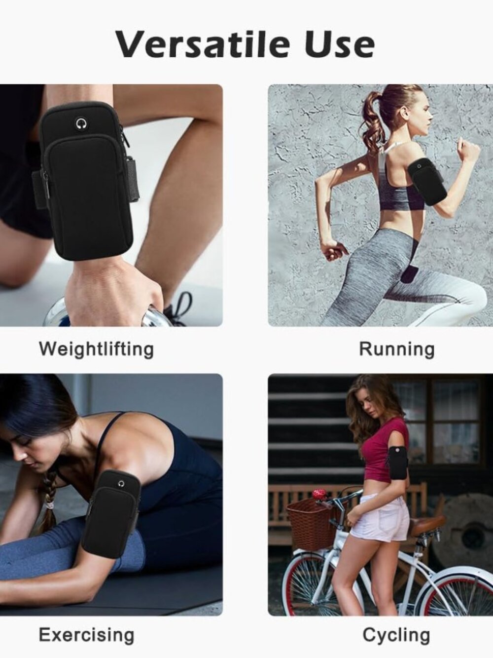 Phone Holder for Running, Walking, Workout, Under 7 in Armband Smartphone Holder - Picture 8 of 9